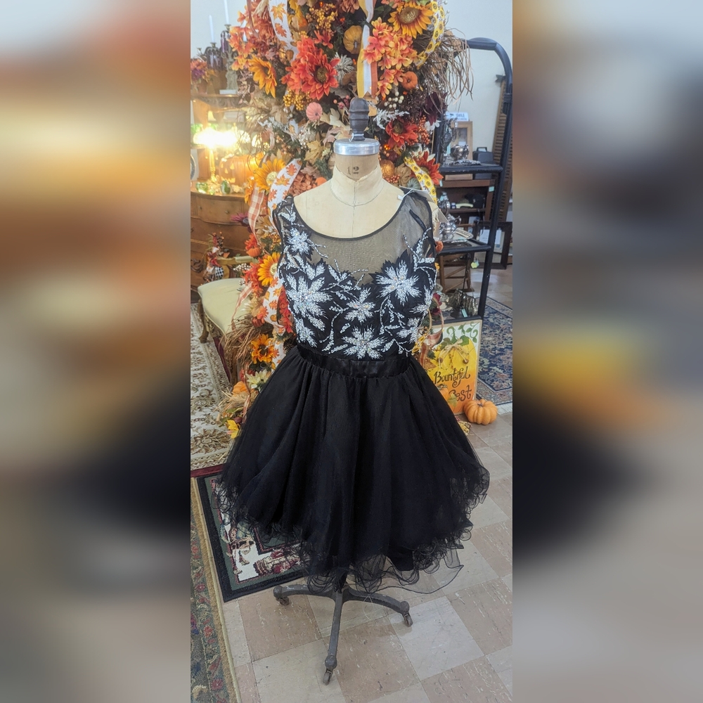 Elegant Black and White Dress